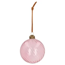 Rosa Weihnachtskugel Mit Romantischen Swirls