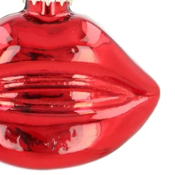 Roter Glas-Weihnachtsschmuck Mund