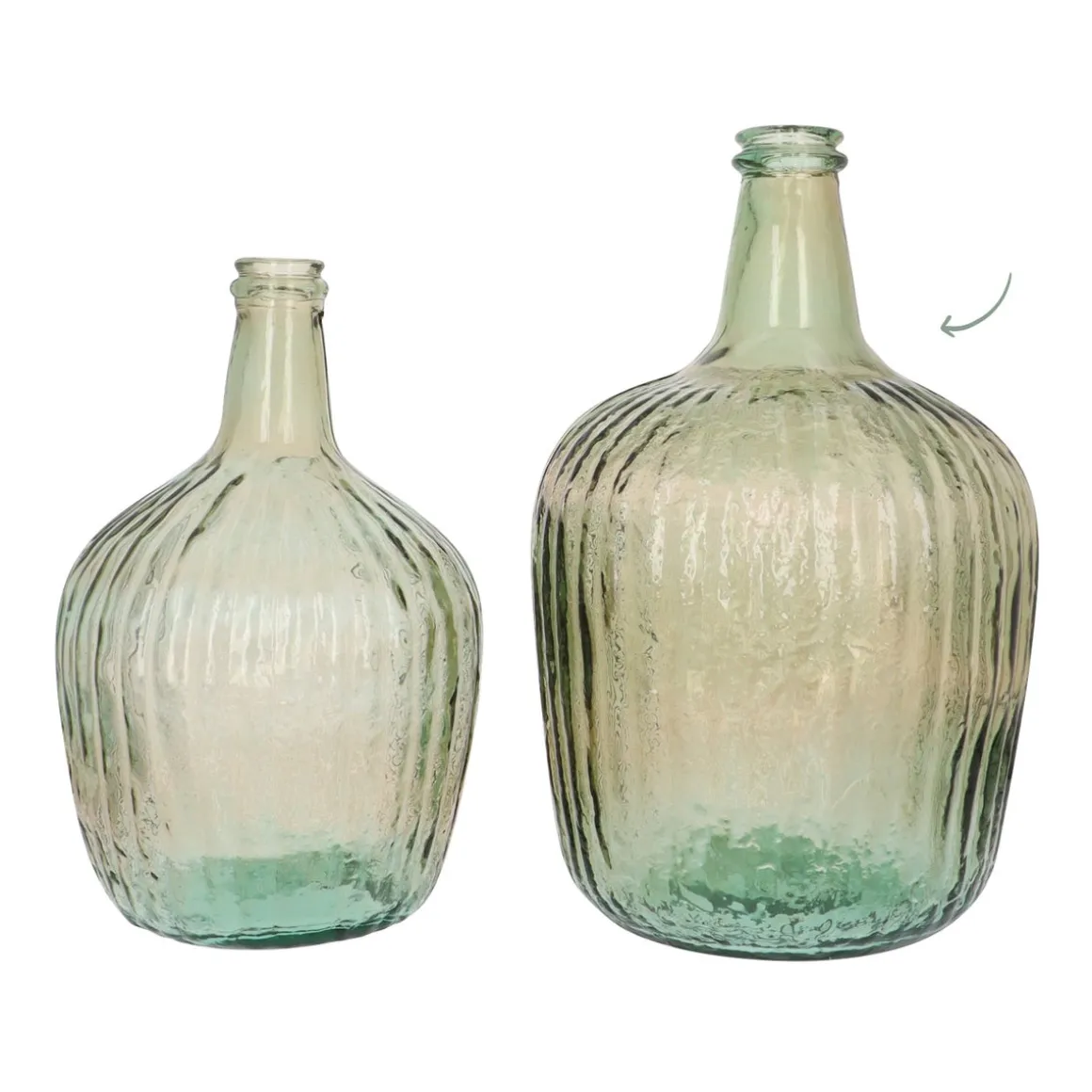 Runde XL-Vase Aus Recyceltem Glas