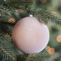 Samt-Weihnachtskugel In Beige - Unzerbrechlich