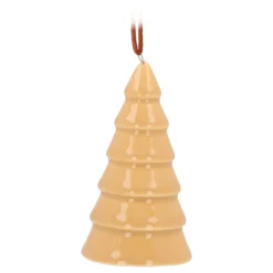 Sandfarbener Porzellan-Weihnachtsanhänger In Baumform
