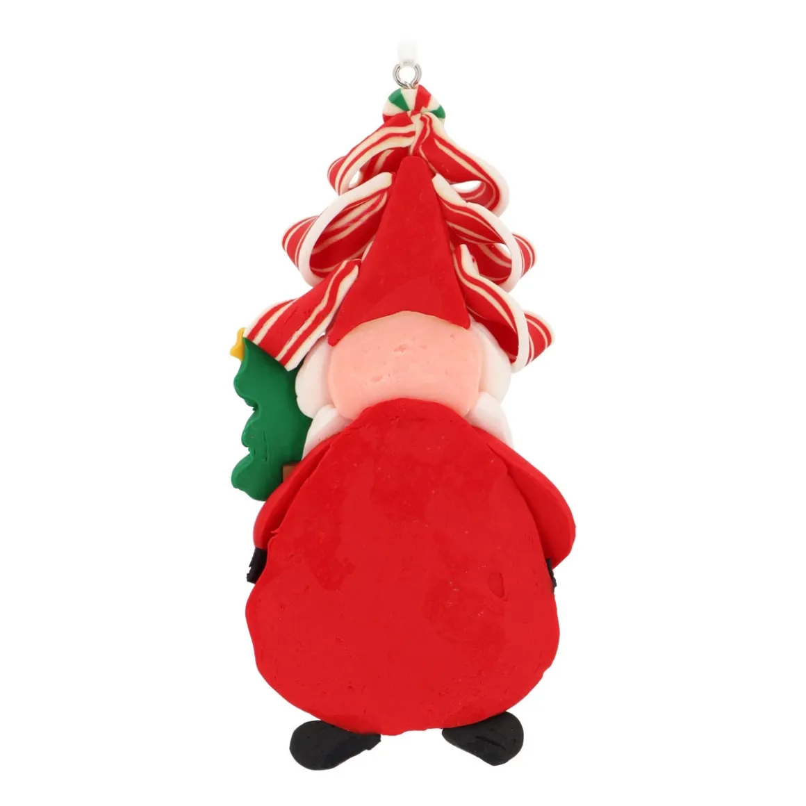 Santa Claus Anhänger Mit Hipper Frisur Und Weihnachtsbaum