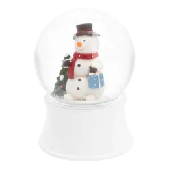 Schneekugel Schneeman Mit Baum, Mit Spieluhr, Ø 10 Cm