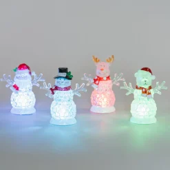 Schneemann Mit Bunter LED-Beleuchtung