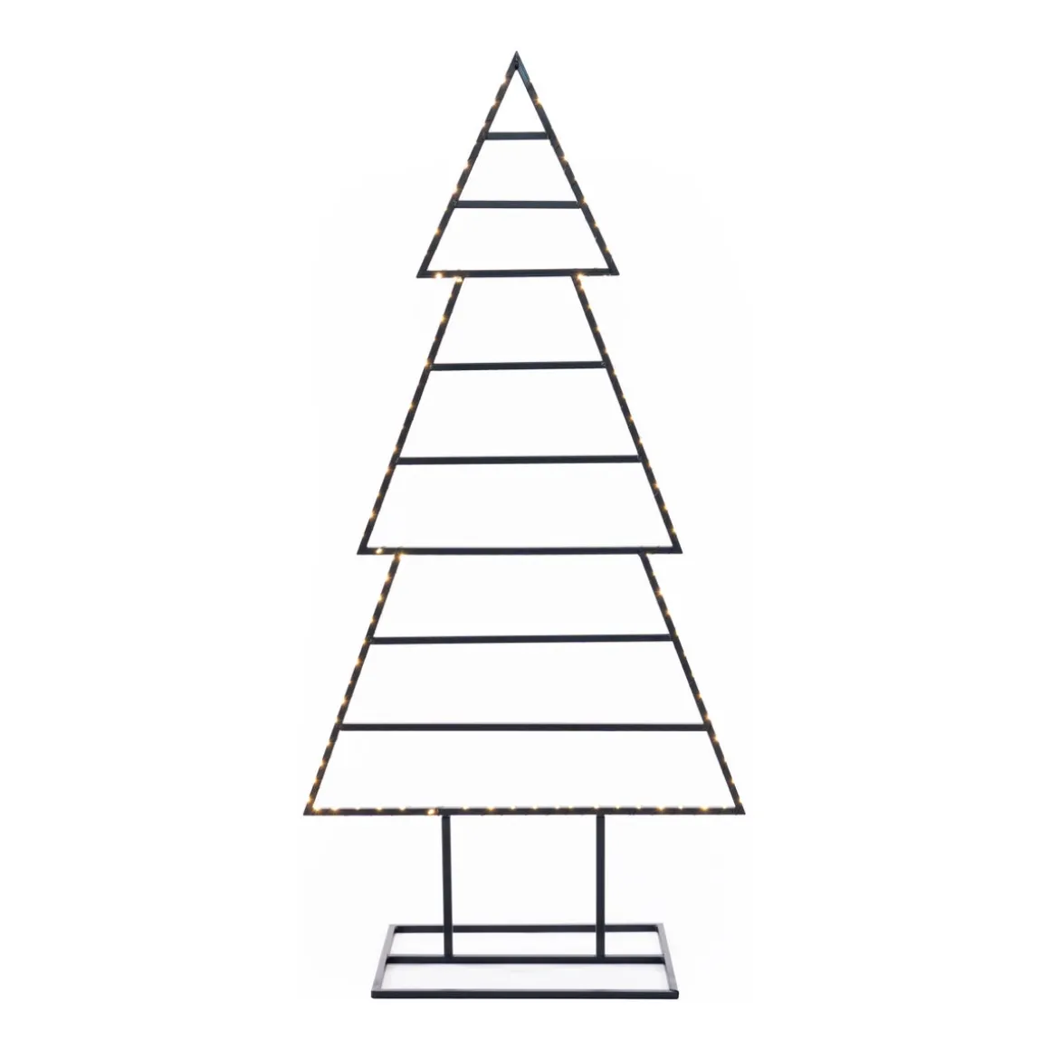 Schwarzer Metall-Weihnachtsbaum Mit LED-Beleuchtung