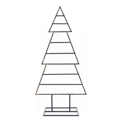 Schwarzer Metall-Weihnachtsbaum Mit LED-Beleuchtung