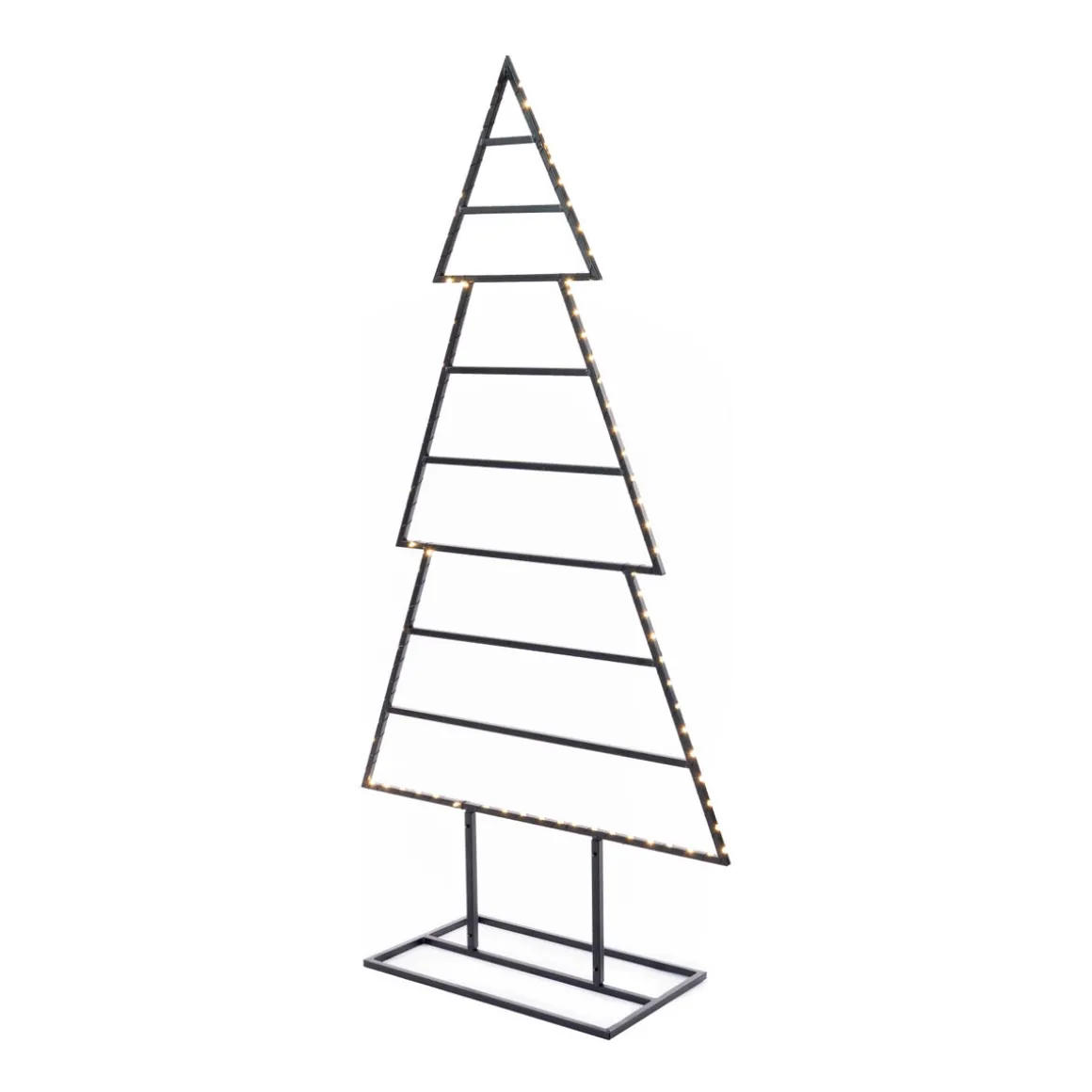 Schwarzer Metall-Weihnachtsbaum Mit LED-Beleuchtung