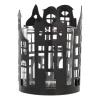 Schwarzer Teelichthalter Mit Grachtenhäusern