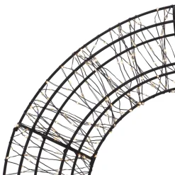 Schwarzer Weihnachtskranz Mit 800 LED-Lämpchen