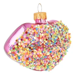 Sexy Rosa Lippen Weihnachtsanhänger Mit Sprenkeln