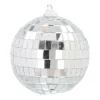 Silberne Disco-Weihnachtskugel Mit Reflektierenden Spiegelplättchen
