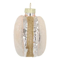 Silberner Macaron-Weihnachtsschmuck