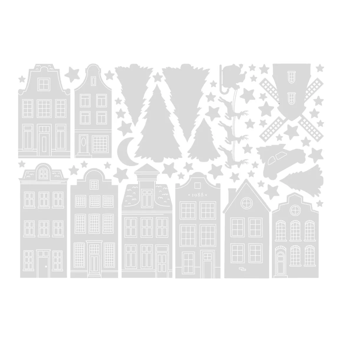 Statische Fenstersticker Weiß (auf Bogen)