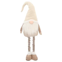 Stilvoller Beigefarbener Zwerg Mit Ausziehbaren Beinen