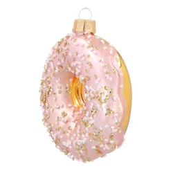 Stilvoller Donut-Weihnachtsanhänger Mit Goldenen Perlen
