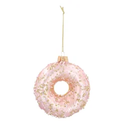 Stilvoller Donut-Weihnachtsanhänger Mit Goldenen Perlen