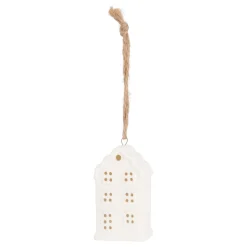 Stilvoller Weißer Weihnachtsanhänger 