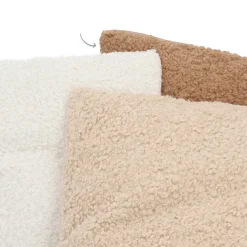 Stilvolles Sandfarbenes Teddy-Dekokissen