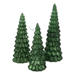 Stimmungsvoller Tiefgrüner LED-Weihnachtsbaum Mit Relief