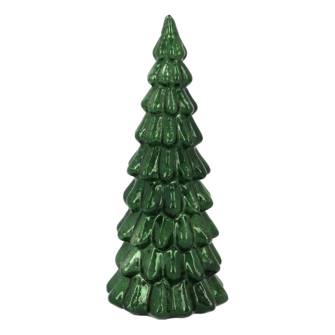 Stimmungsvoller Tiefgrüner LED-Weihnachtsbaum Mit Relief