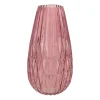 Stylische Glas-Vase, Rosa, 36x20 Cm