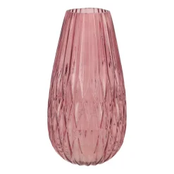 Stylische Glas-Vase, Rosa, 36x20 Cm