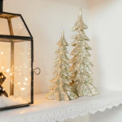 Tannenbaum Champagner, Polyresin, 19 Cm