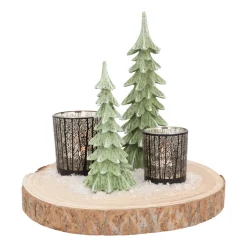 Tannenbaum Figur Grün, Aus Polyresin, 19 Cm