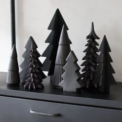 Tannenbaum Schwarz, Polyresin, 19 Cm