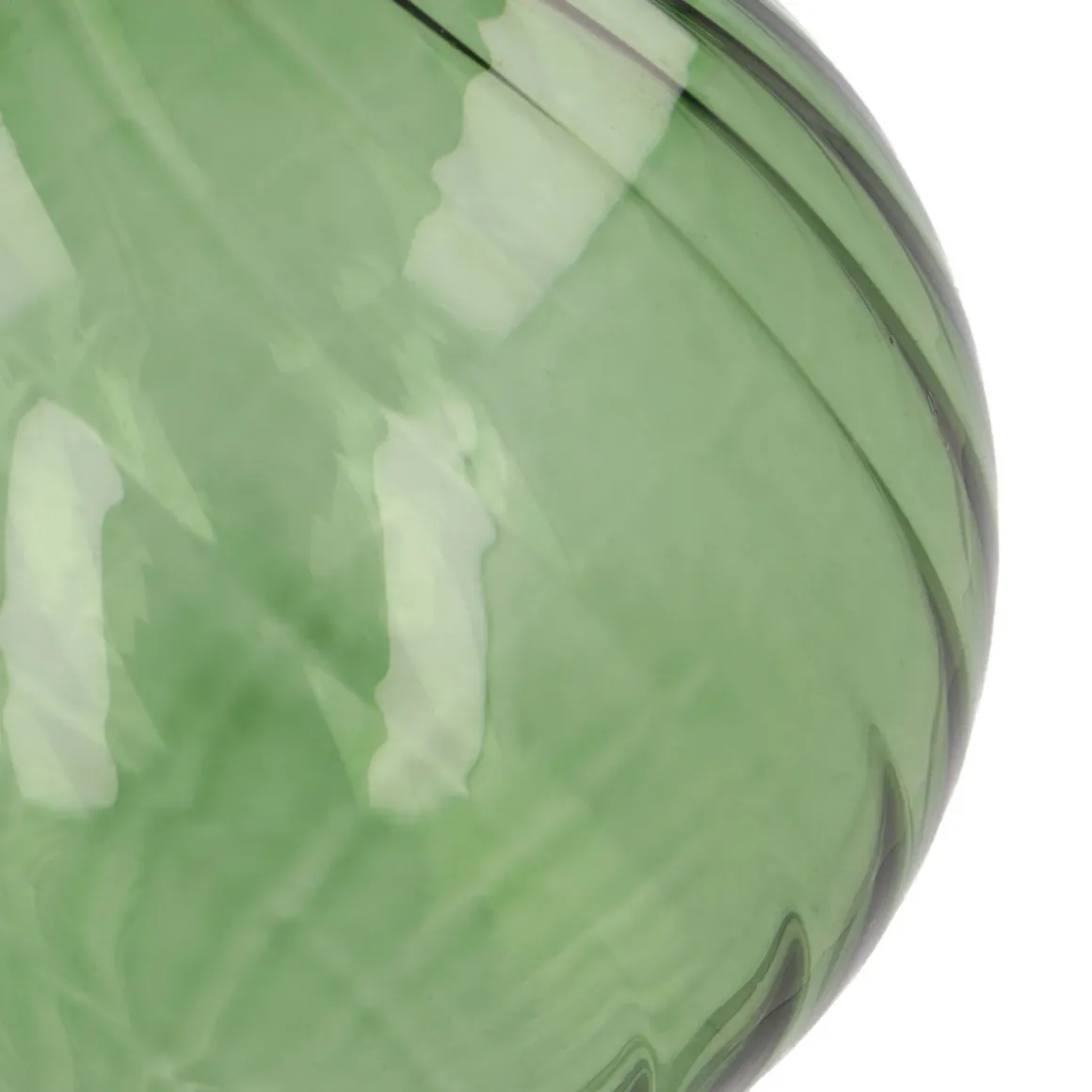 Tannengrüne Transparente Weihnachtskugel "Swirl"| 8 Cm