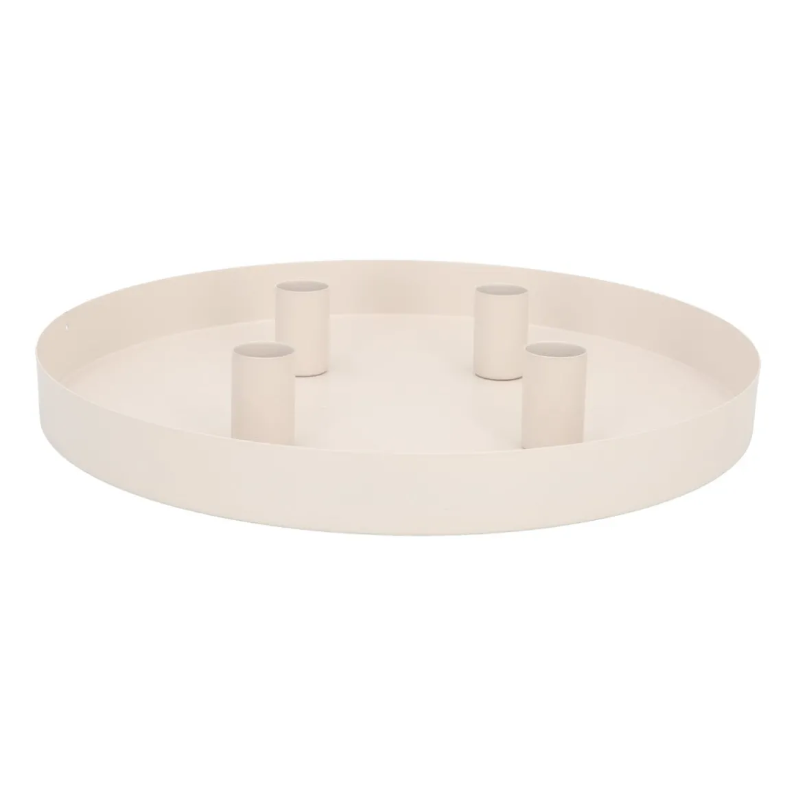 Taupe Tablett Mit Magnetischen Kerzenhaltern