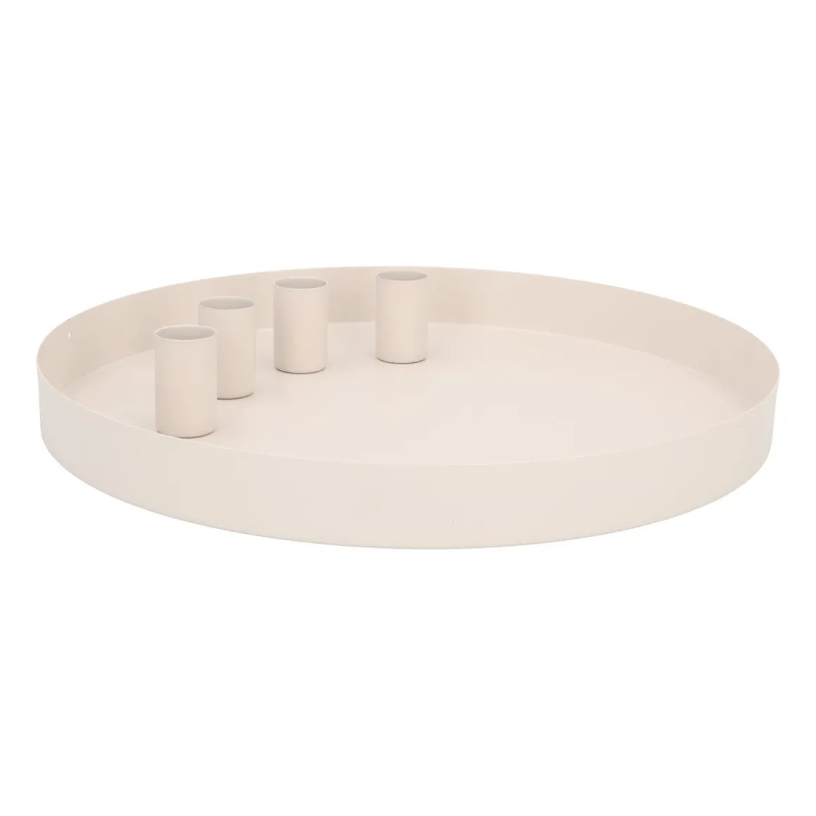 Taupe Tablett Mit Magnetischen Kerzenhaltern