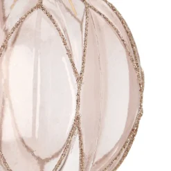 Taupe Weihnachtskugel Mit Glitterlinien