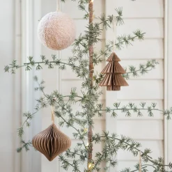 Taupefarbener Papier-Weihnachtsbaum Mit Glitzern