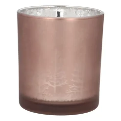 Teelichthalter Rentier Im Wald, Taupe, Glas, 8 Cm