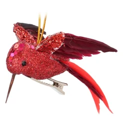 Tiefrote Kolibri Mit Ausgestreckten Flügeln