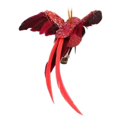 Tiefrote Kolibri Mit Ausgestreckten Flügeln