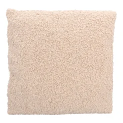 Warm Beige Teddy-Dekokissen