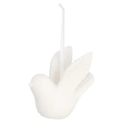 Weiße Taube - Weihnachtsanhänger Aus Porzellan