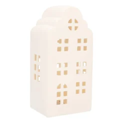 Weißes Grachtenhaus Für Weihnachten