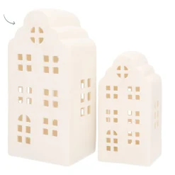 Weißes Grachtenhaus Für Weihnachten