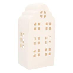 Weißes Grachtenhaus Für Weihnachten