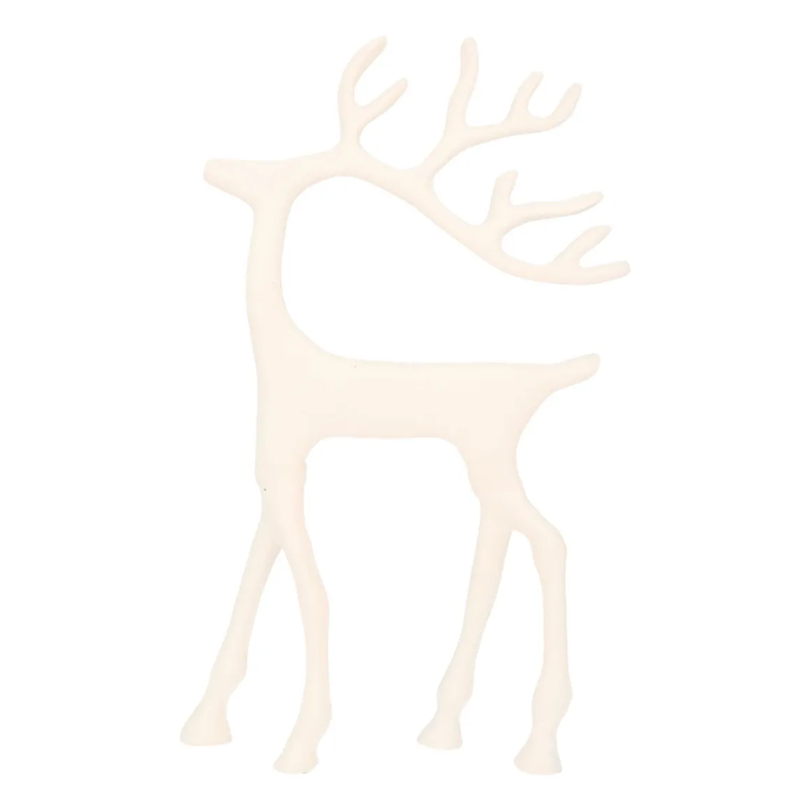 Weißes Rentier Mit Elegantem Geweih