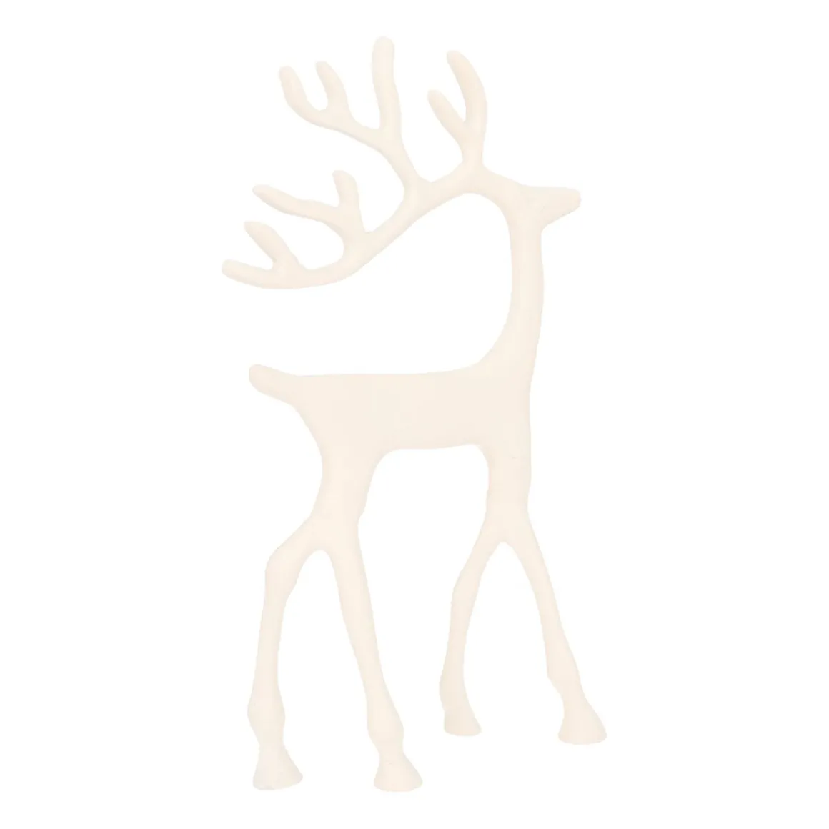 Weißes Rentier Mit Elegantem Geweih