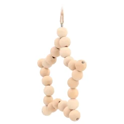 Weihnachtsanhänger Stern Aus Holzperlen