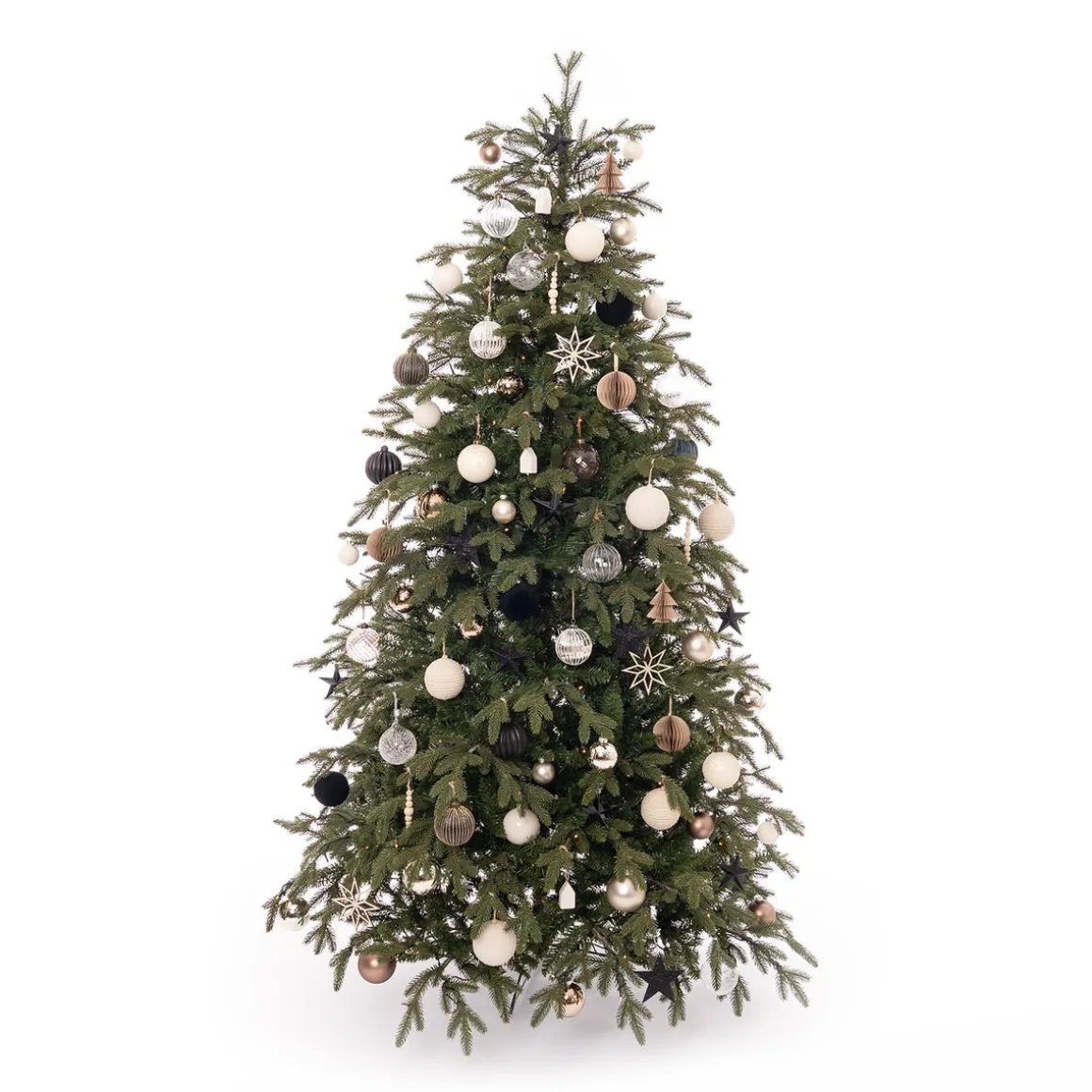 Weihnachtsbaumpaket 'Morning Mist': Natürliche Materialien Und Minimalistisches Design