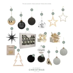 Weihnachtsbaumschmuckpaket 'Modern Elegance': Moderne Ornamente Und Luxuriöse Materialien