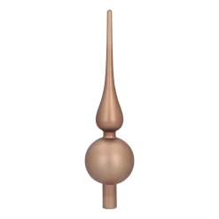Weihnachtsbaumspitze Taupe Matt, Glas