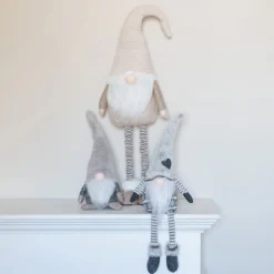 Weihnachtsdekoration Gnom - Taupe