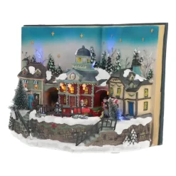 Weihnachtsdorf Im Buch, LED-Beleuchtung & Musik, 27 Cm